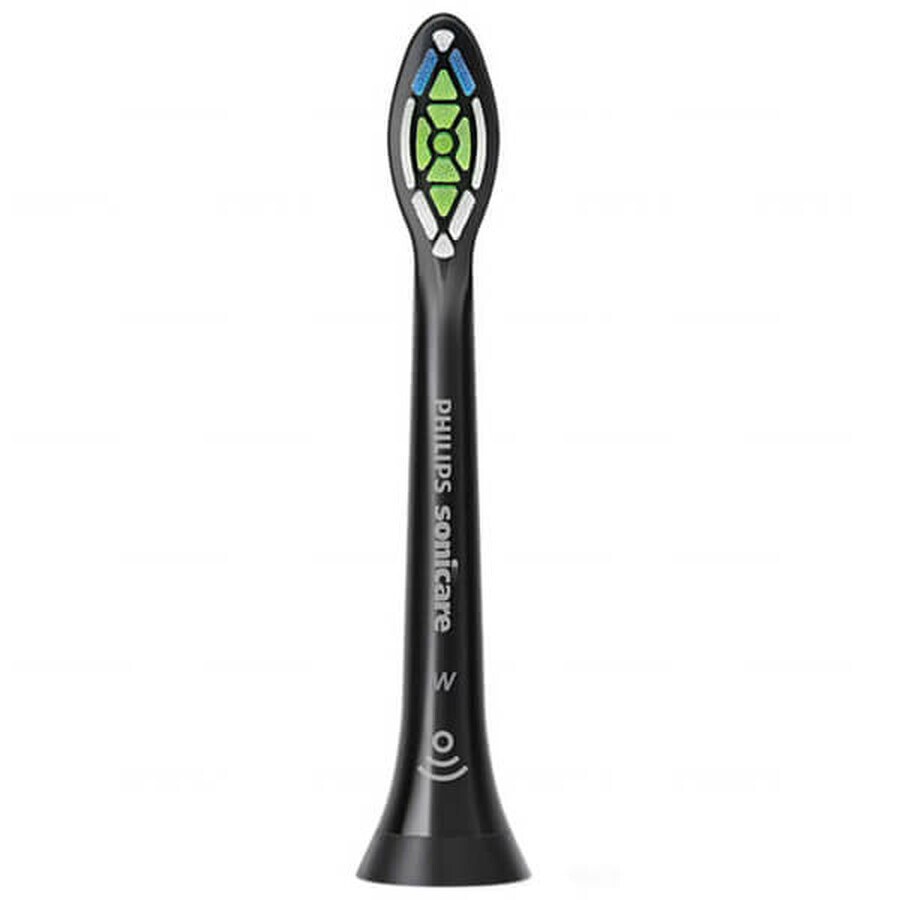 Philips, vârfuri de schimb pentru periuța de dinți sonică Sonicare W2 Optimal White, HX6064/11, negru, 4 bucăți