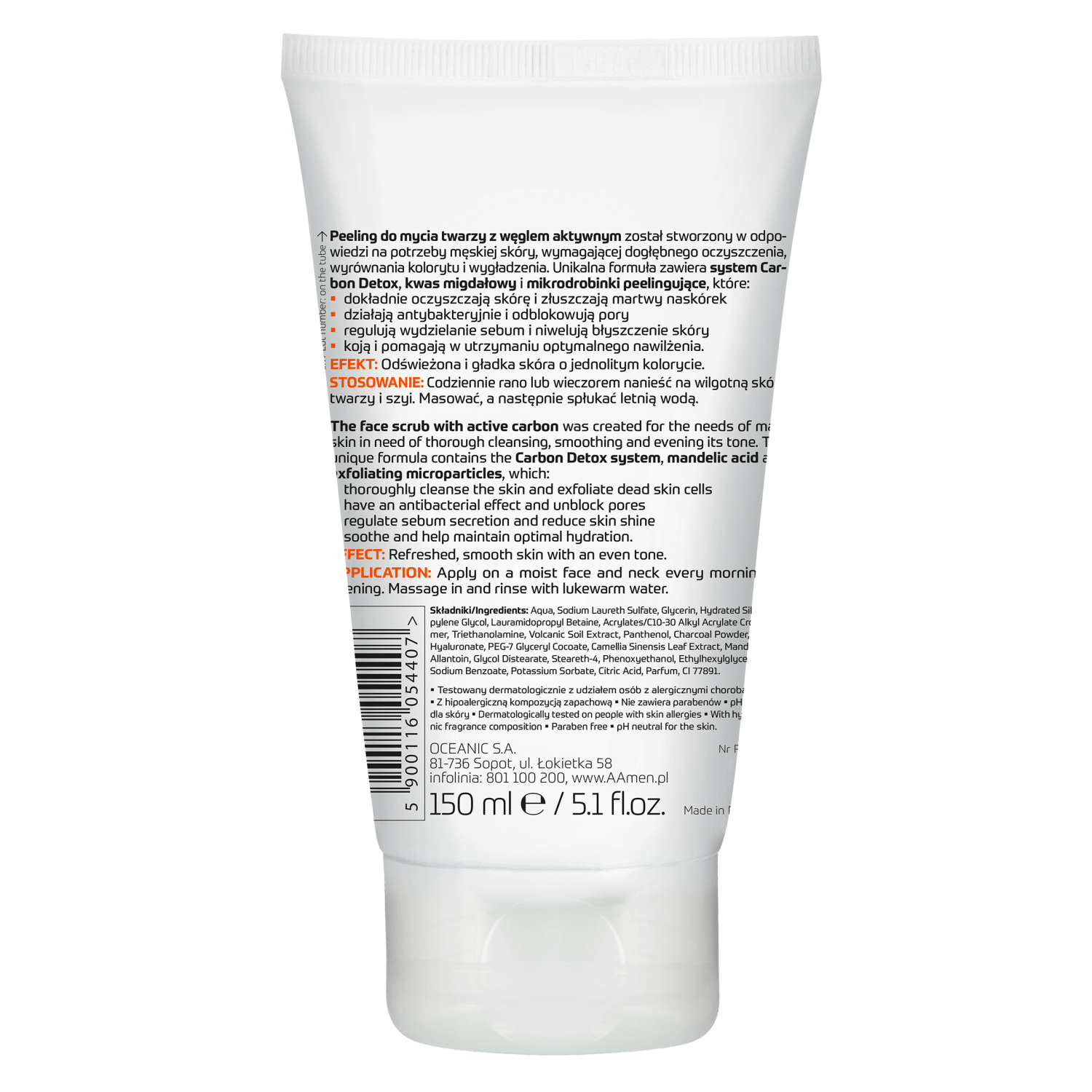 AA Men Carbon Care, scrub facial cu carbon, 150 ml