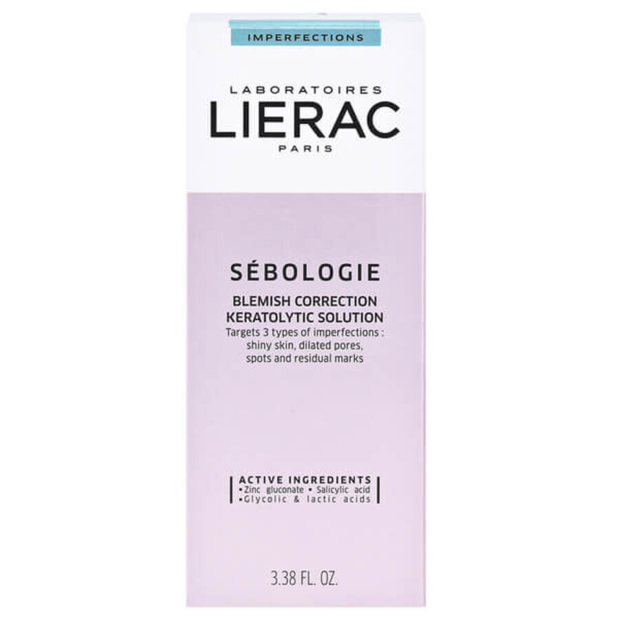 Lierac Sebologie, soluție keratolitică pentru corectarea imperfecțiunilor, 100 ml