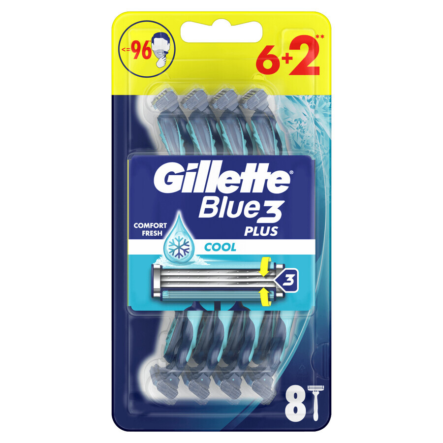 Gillette Blue 3 Cool, disposable razor blades, 8 pieces