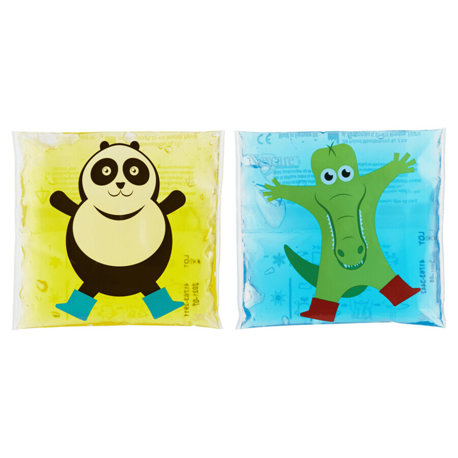 Nexcare ColdHot Happy Kids, Warm-Kalt-Gelpackung, 11 cm x 12 cm, 2 Stück