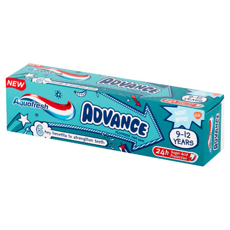 Aquafresh Advance, Zahnpasta für Kinder, 9-12 Jahre, 75 ml