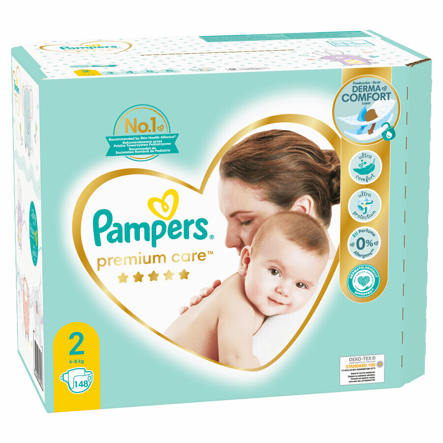 Pampers Premium Care, couches, taille 2, 4-8 kg, 148 pcs