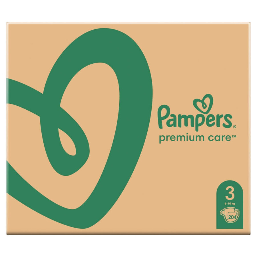 Pampers Premium Care, couches taille 3, 6-10 kg, 204 pcs