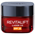 L'Oreal Revitalift Laser X3, Crema de día antiedad 40+, SPF 20, 50 ml