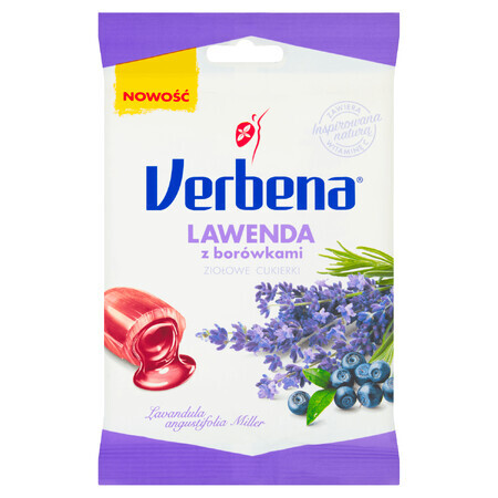 Verveine Lavande avec myrtilles, bonbon aux herbes avec vitamine C, 60 g