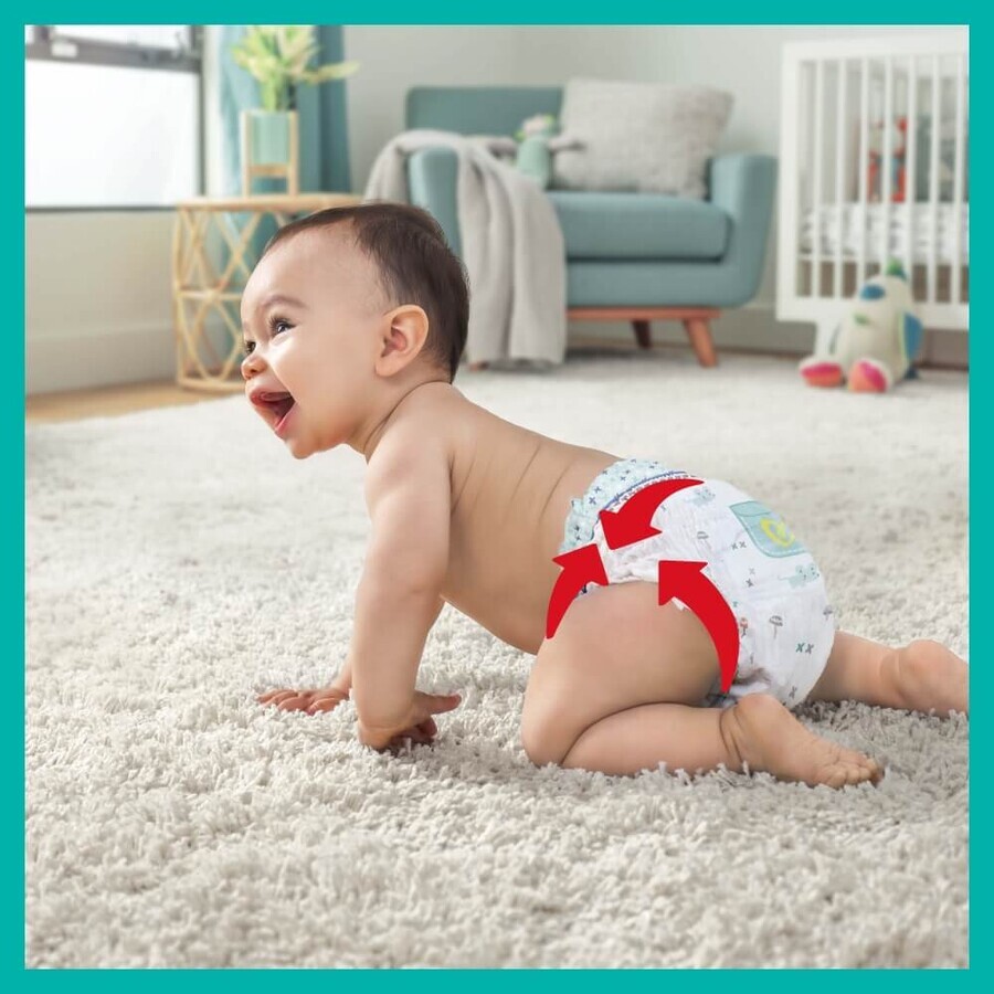 Pampers Premium Care Pants, pantalones pañales, talla 4, 9-15 kg, 38 piezas