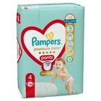 Pampers Premium Care Pants, pantalones pañales, talla 4, 9-15 kg, 38 piezas