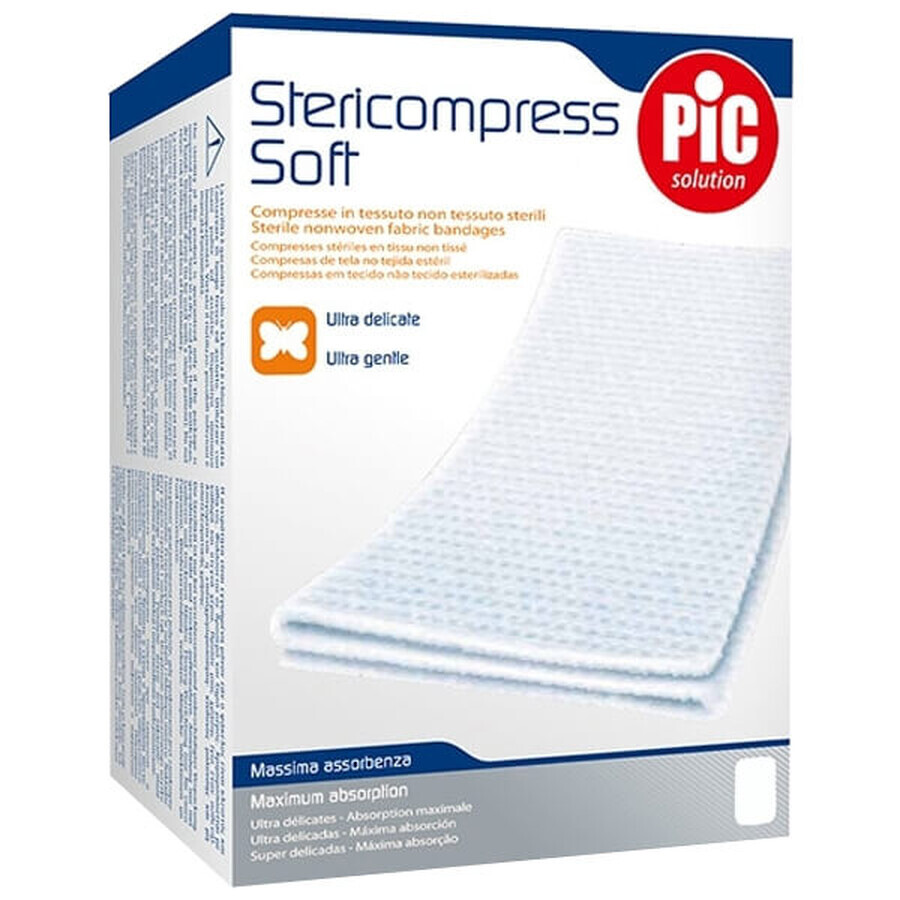 Pic Solution Stericompress Comprese moi, sterile, nețesute, 18 cm x 40 cm, 12 buc.