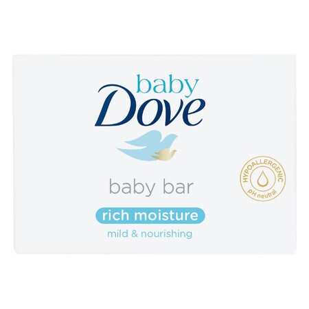 Dove Baby, bară de spălat pentru bebeluși, din primele zile de viață, 75 g