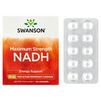 Swanson Maxiumum Strength NADH, aromă de mentă, 30 pastile