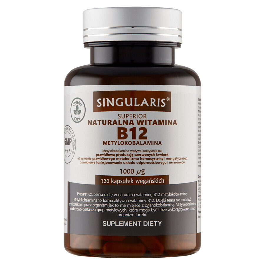 Singularis, Vitamina B12 Metilcobalamina, 120 cápsulas