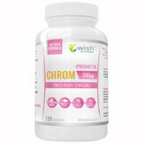 Wish, Crom, Picolinat de crom 200 µg + prebiotic, 120 capsule