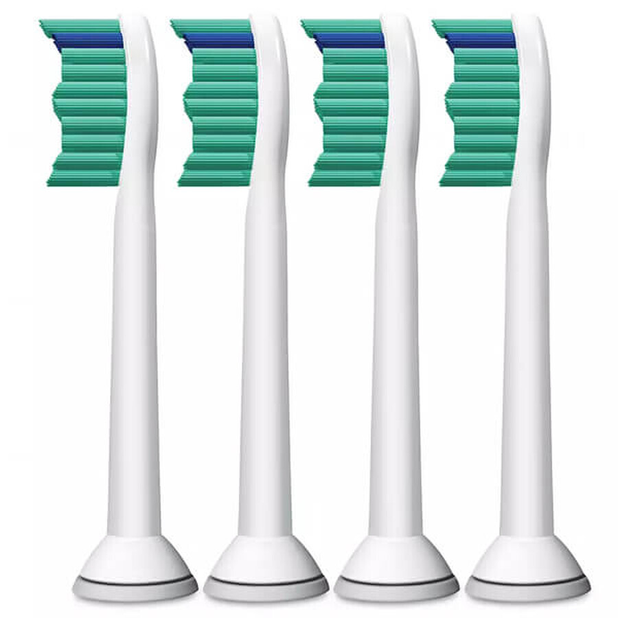 Philips, vârfuri de schimb pentru periuța de dinți sonică Sonicare C1 ProResult, HX6014/07, alb, 4 bucăți