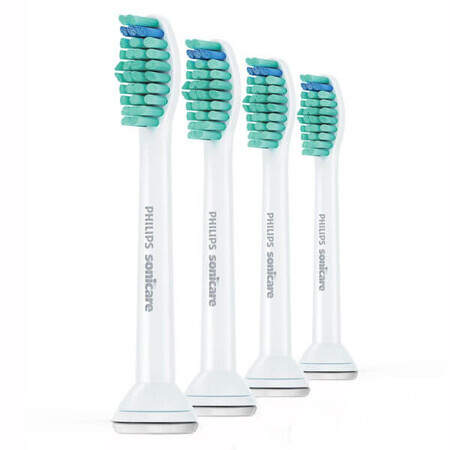 Philips, vârfuri de schimb pentru periuța de dinți sonică Sonicare C1 ProResult, HX6014/07, alb, 4 bucăți