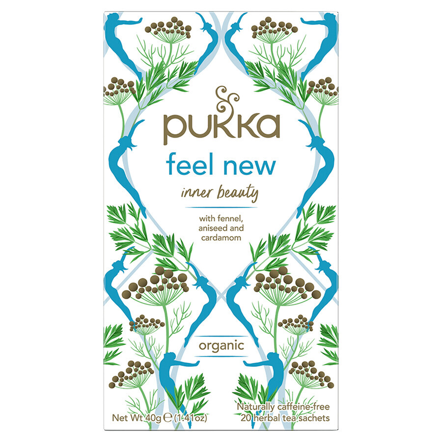 Pukka Feel New Organic, Fruit & Herbal Tea, Anise, Fennel & Cardamom, 2 gx 20 Sachets