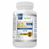 Wish, Vitamina B3 50 mg + L-leucină + prebiotic, 120 capsule