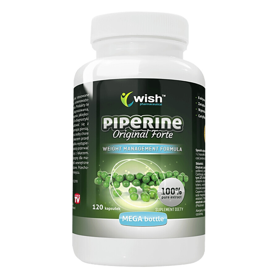 Wish Piperine Original Forte, 120 capsule