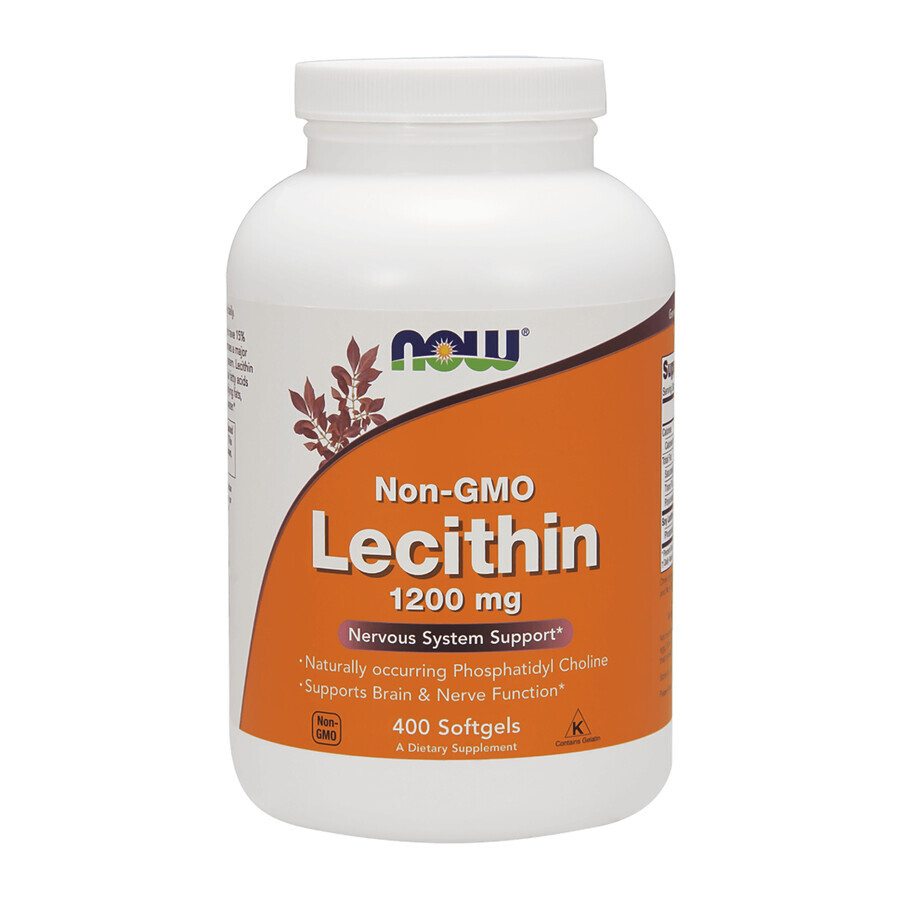 Now Foods Lecitină Non-GMO 1200 mg, lecitină, 400 capsule