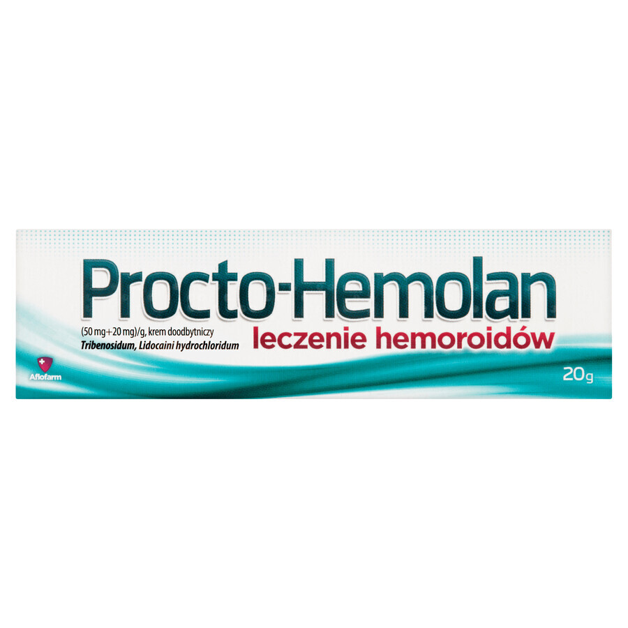 Procto-Hemolan (50 mg + 20 mg)/g, cremă rectală, 20 g