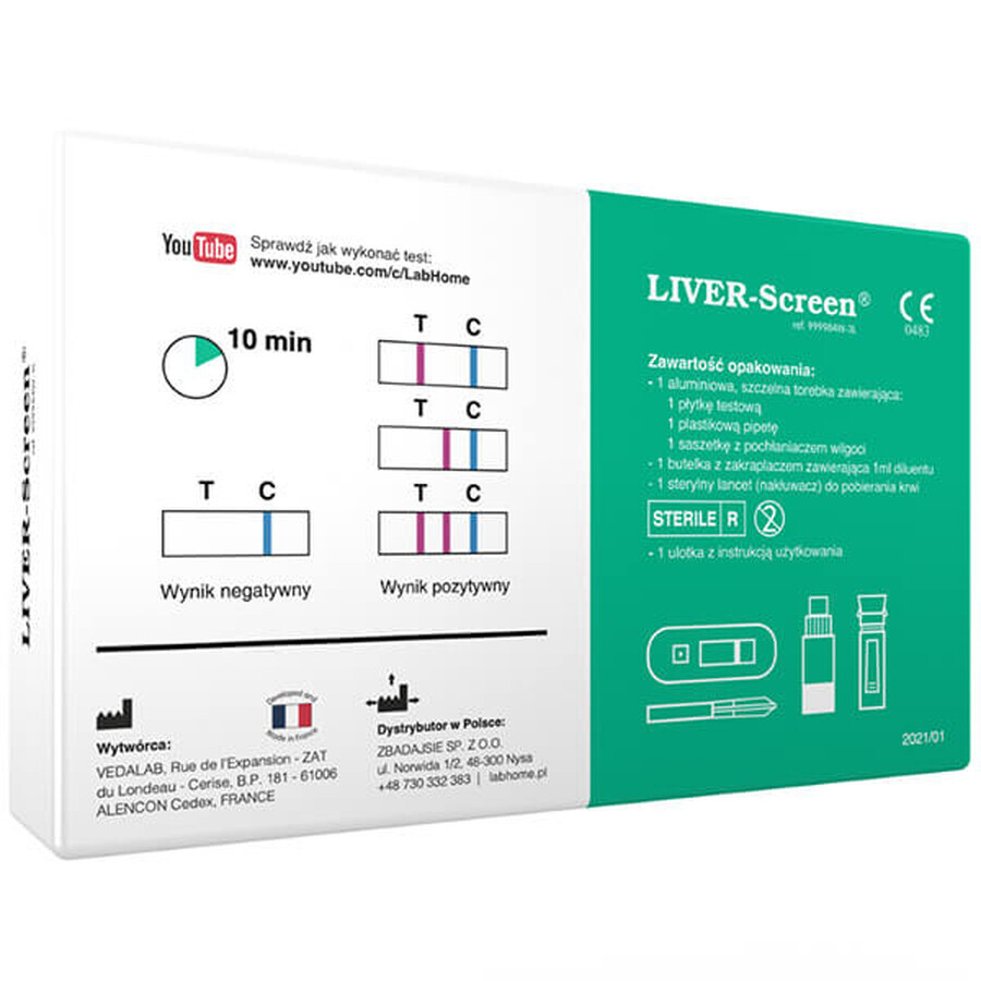 Lever-Screen test, een test om de fysiologische toestand van de lever te beoordelen, 1 pc