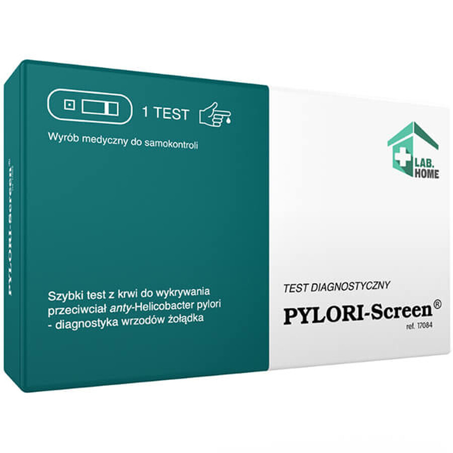 Pylori-Screen, test rapid pentru detectarea anticorpilor împotriva Helicobacter pylori, 1 buc