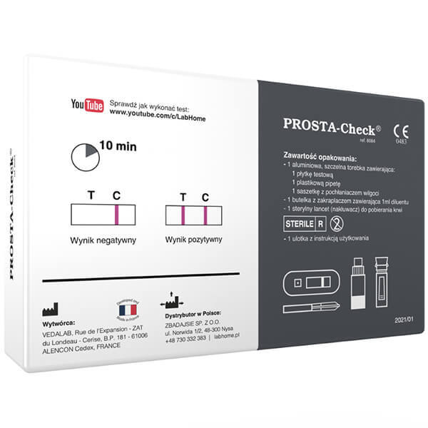 LabHome Prosta-Check, test de sânge pentru niveluri crescute de PSA, diagnostic de prostată, 1 buc