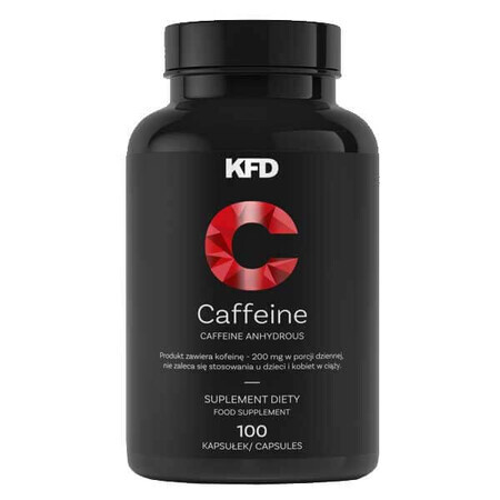 KFD Caffeine, cafeină 200 mg, 100 capsule