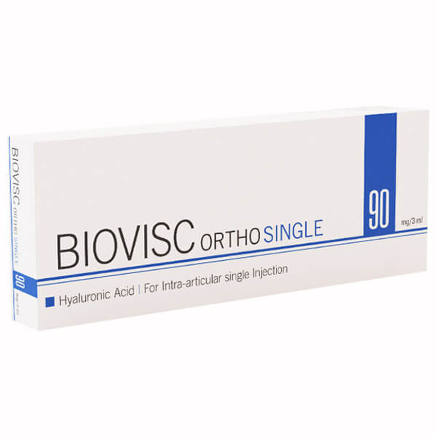 Biovisc Ortho, 90 mg/ 3 ml, oplossing voor injectie, 3 ml x 1 ampulspuit