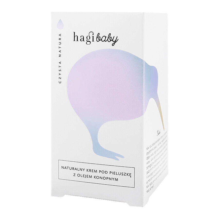 Hagi Baby, Cremă naturală pentru scutece cu ulei de cânepă, 50 ml