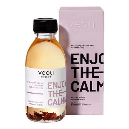 Veoli Botanica, Enjoy The Calmness, ulei de corp cu petale de trandafir, 150 ml