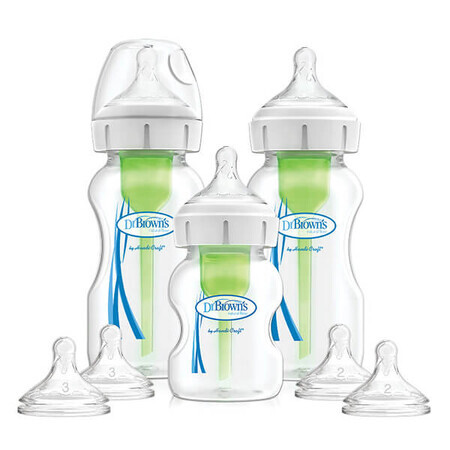 Dr Brown's Options+ starter kit, small bottles, anti-colic, 270 ml + 150 ml