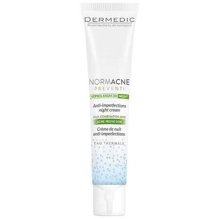 Dermedic Normacne, Creme zur Behandlung von Unreinheiten, Nachtcreme, 40 ml