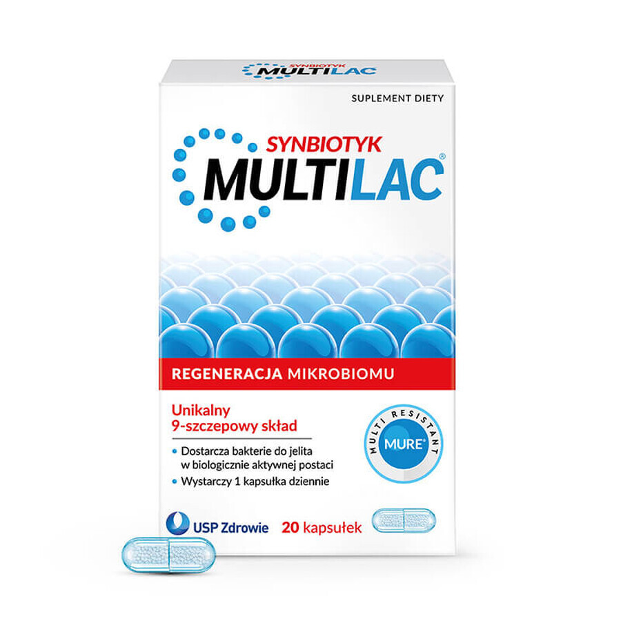 Multilac Synbiotic, 20 capsule