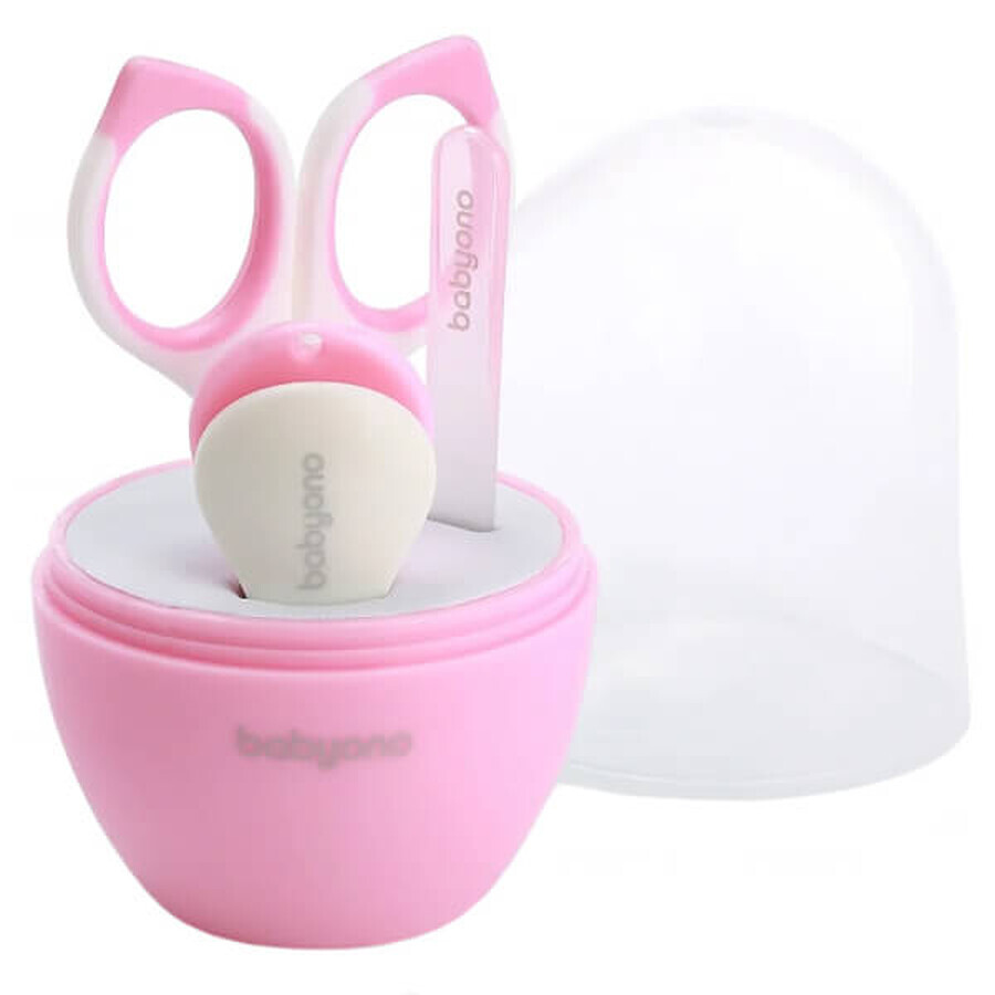 BabyOno, set per la cura delle unghie di bambini e bambine, rosa, 398/02