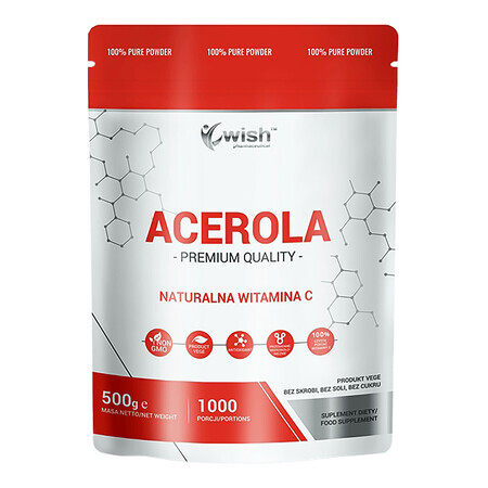 Wish Acerola, vitamina C naturală, 500 g