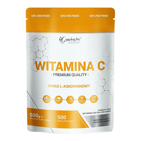 Wish Vitamina C, acid L-ascorbic, 500 g