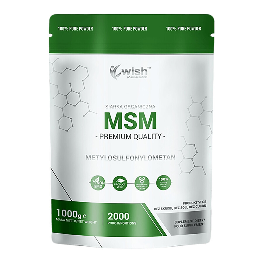 Wish MSM, zolfo organico, 1000 g