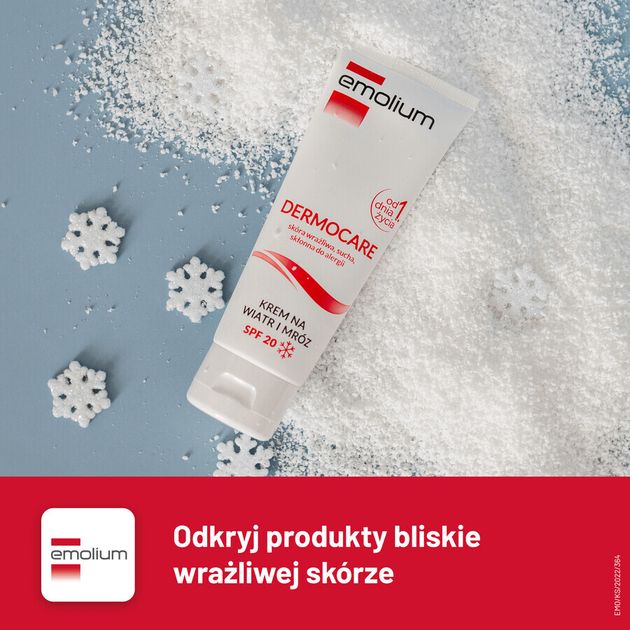 Emolium Dermocare, cremă pentru vânt și îngheț, din prima zi, SPF 20, 75 ml