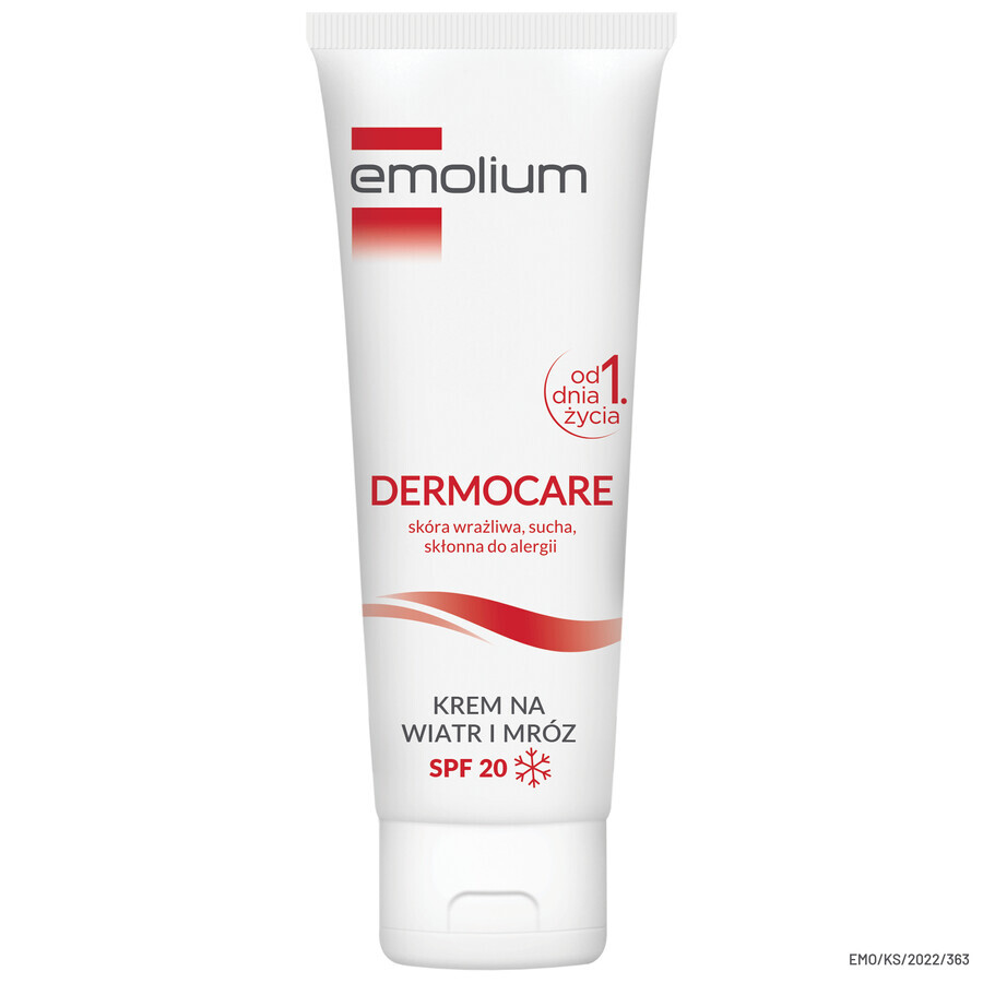 Emolium Dermocare, cremă pentru vânt și îngheț, din prima zi, SPF 20, 75 ml