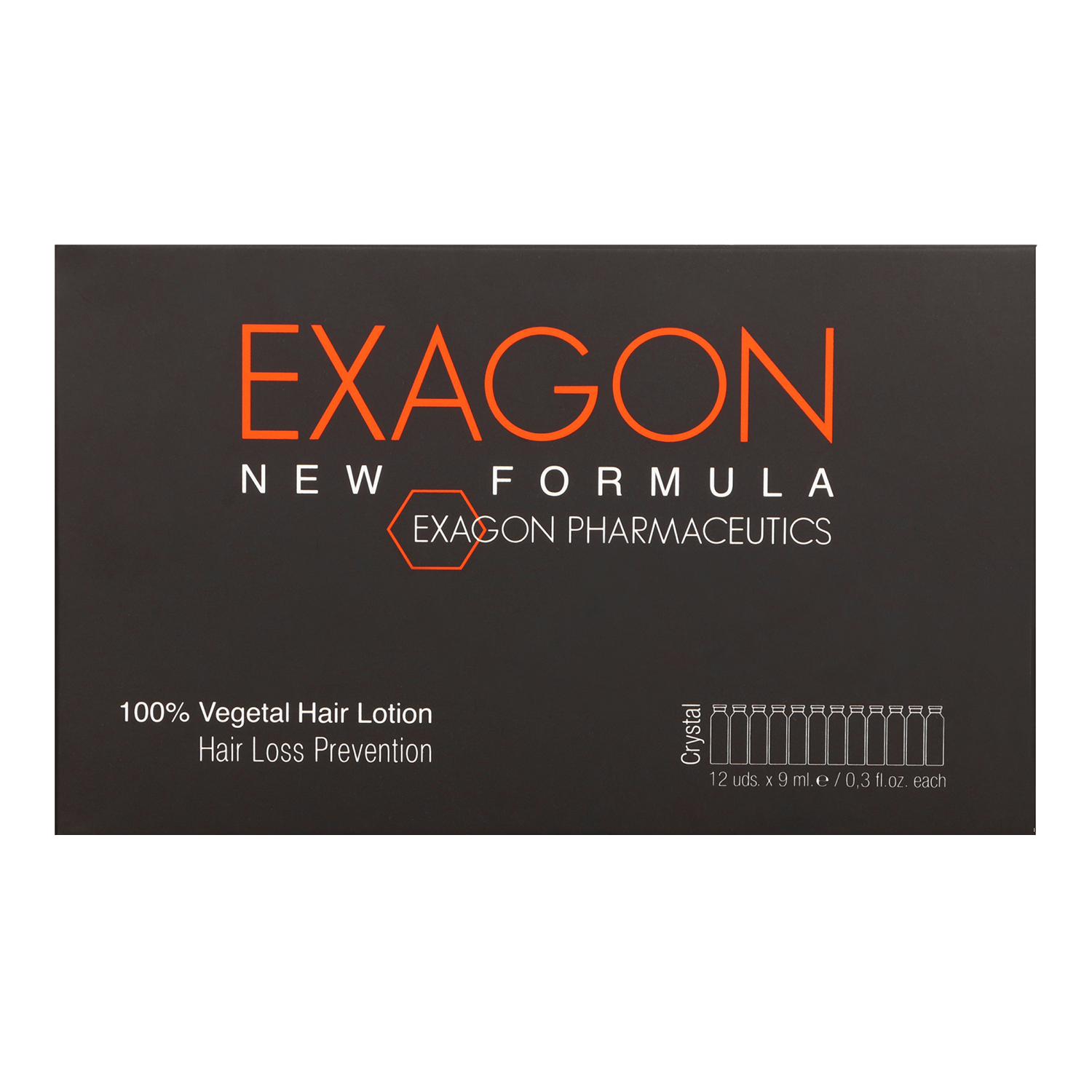 Exagon New Formula, tratament pentru căderea părului, fiole, 12 x 9 ml