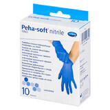 Peha-soft nitrile fino, mănuși din nitril, nesterile, fără pudră, albastre, mărimea M, 10 bucăți