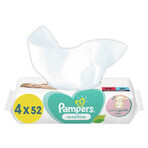 Pampers Sensitive, wet wipes, 4 x 52 pcs