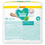 Pampers Sensitive, wet wipes, 4 x 52 pcs