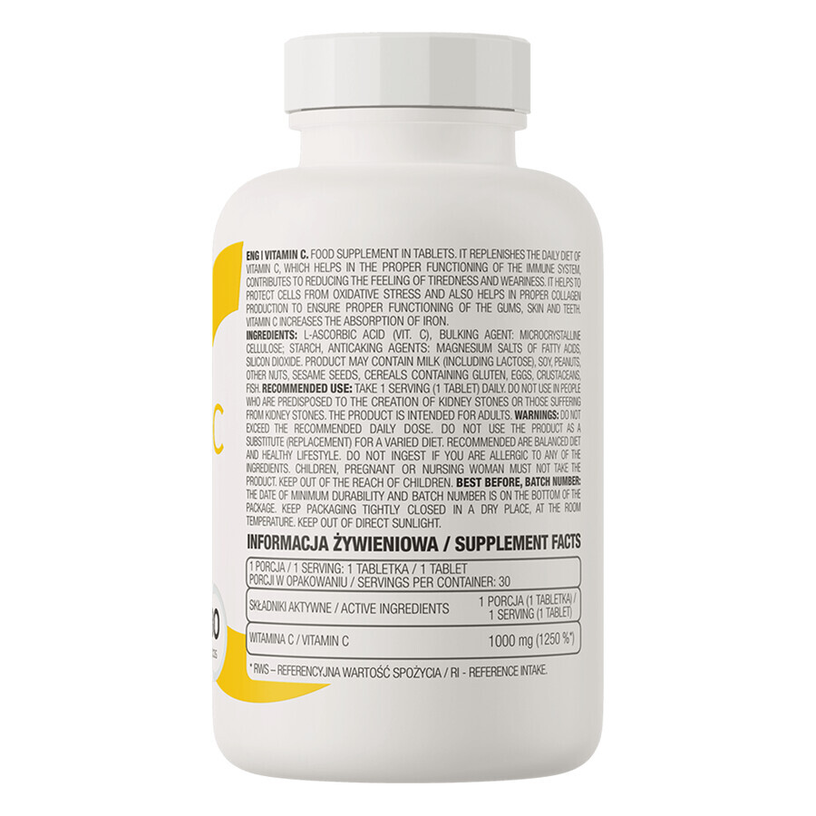 OstroVit Vitamine C 1000 mg, 30 comprimés