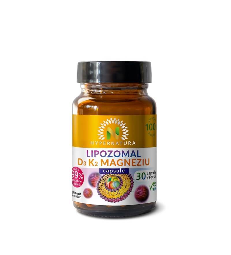 lipozomal vitamina d3 + k2 magneziu 30 capsule hypernatura Lipozomal Vitamina D3 + K2 Magneziu, 30 capsule, Hypernatura