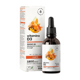 Aura Herbals, Vitamina D3 Forte 2000 UI, gocce, 50 ml