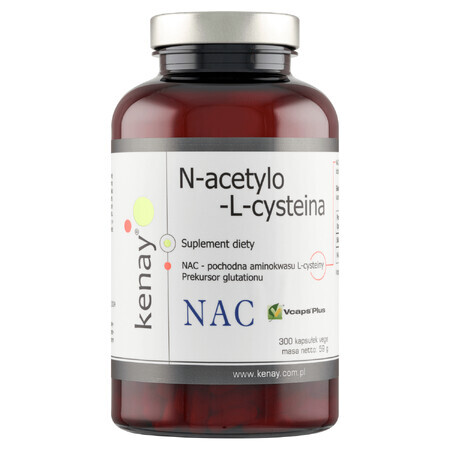 Kenay NAC N-acetil-L-cisteină, 300 capsule vegetale