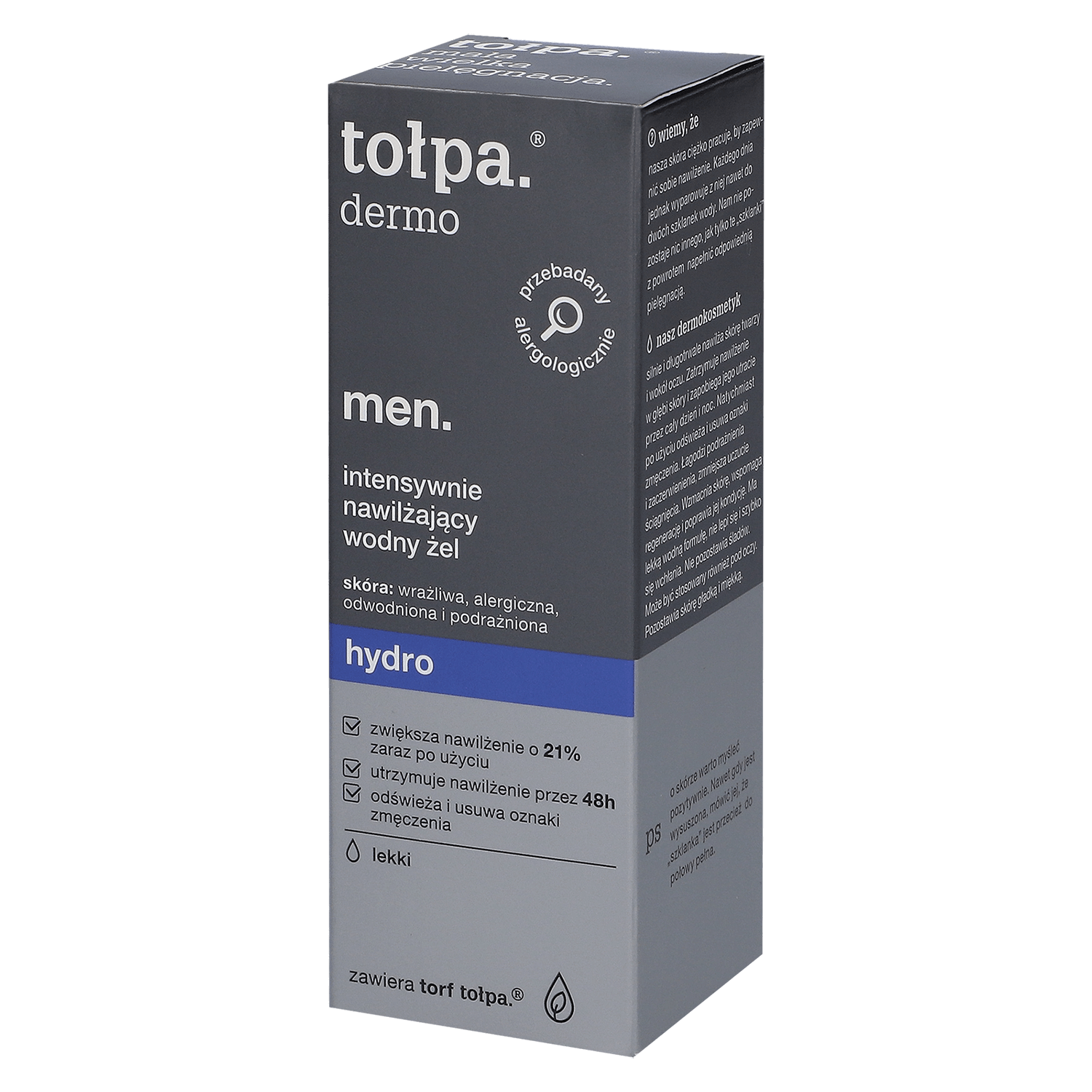 Tolpa Dermo Men, Hydro, gel hidratant intensiv, 75 ml