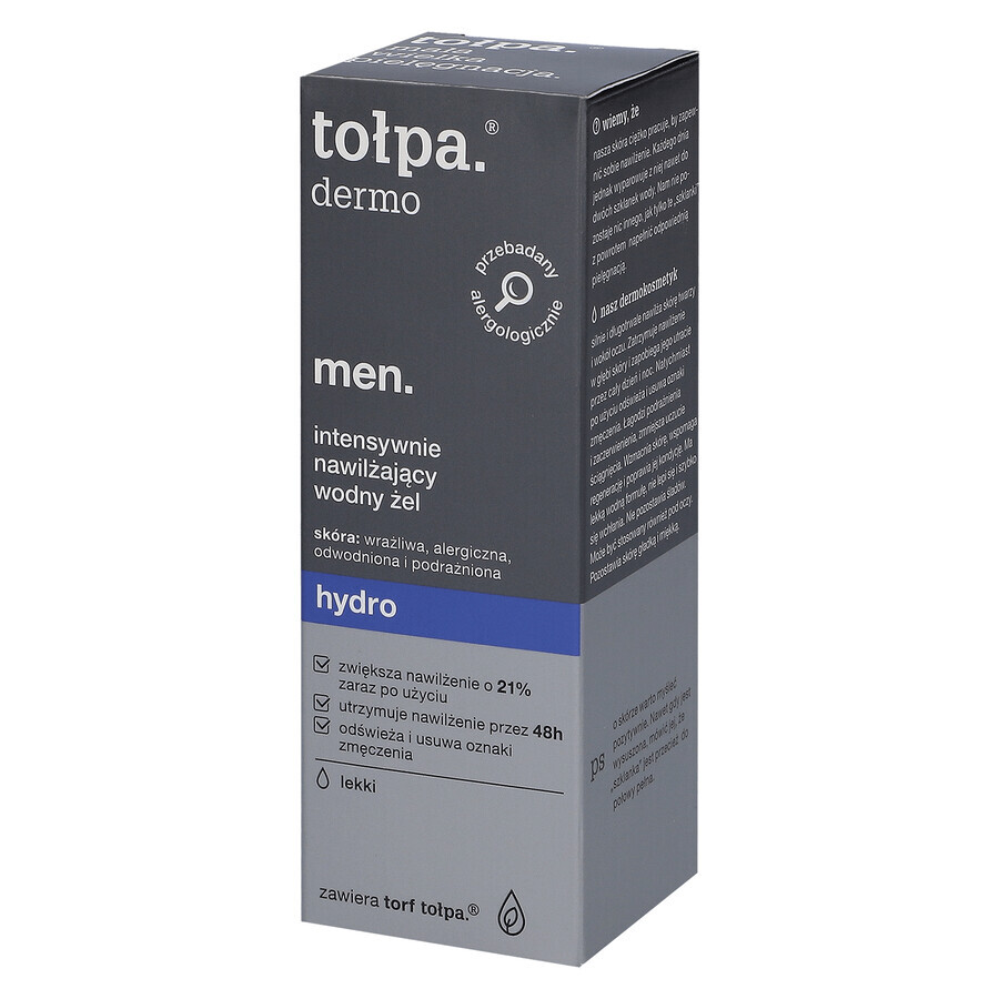 Tolpa Dermo Men, Hydro, gel idratante intensivo, 75 ml